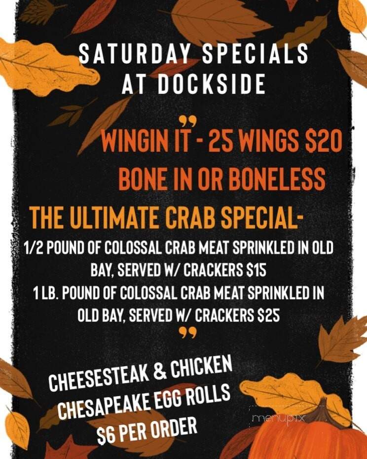 Dockside Pocomoke - Pocomoke City, MD menu_pic