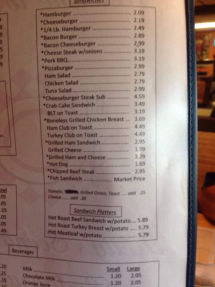Kelly's Scenic View - Everett, PA menu_pic