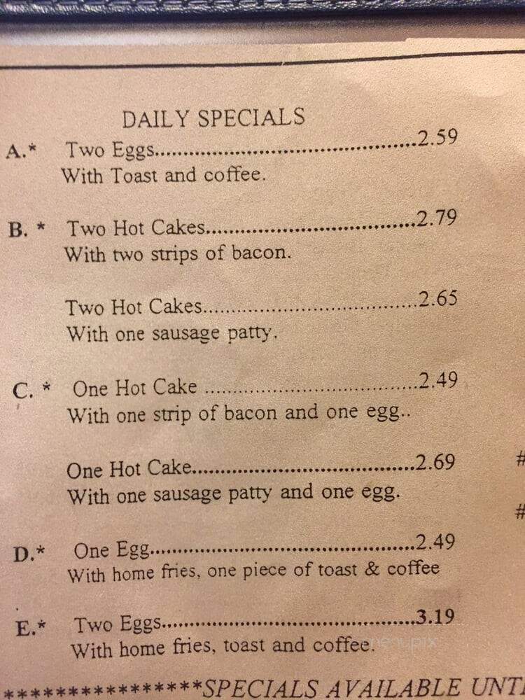 Kelly's Scenic View - Everett, PA menu_pic