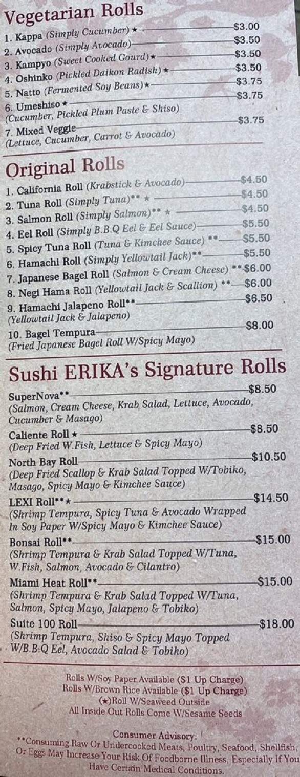 Sushi Erika - North Bay Village, FL