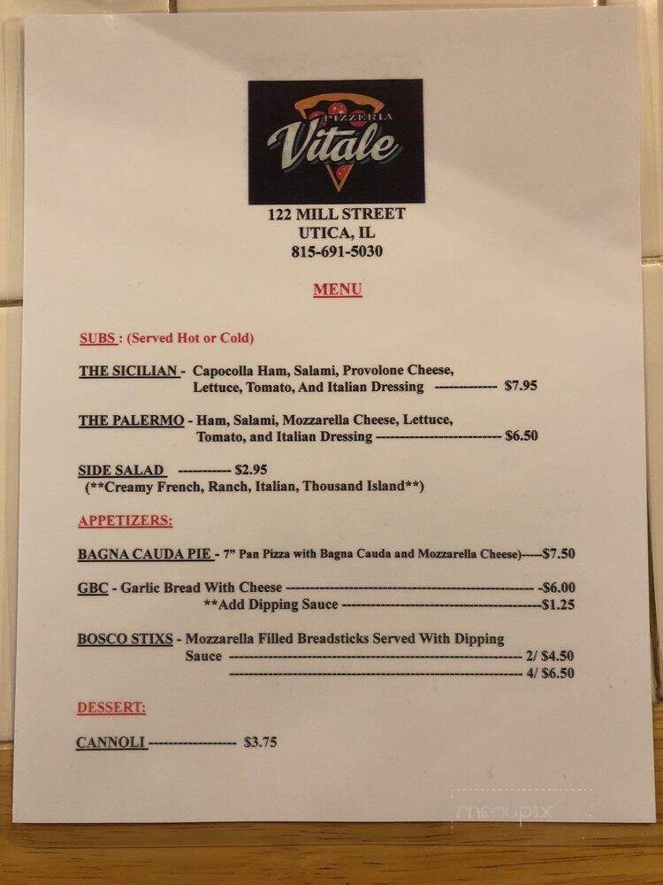 Vitale Pizzeria - North Utica, IL