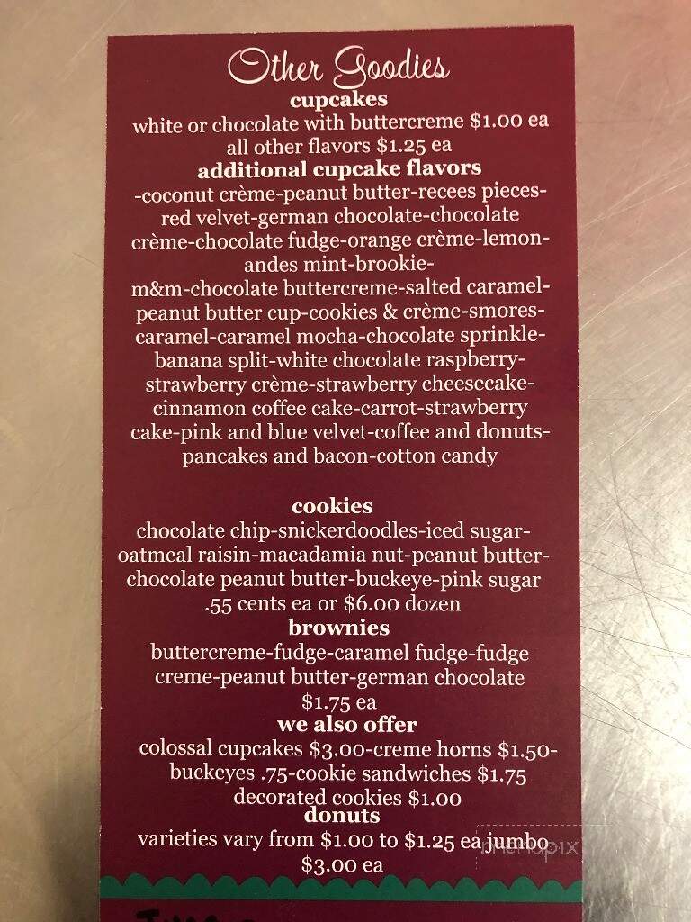 Cake Creations - New Carlisle, OH menu_pic