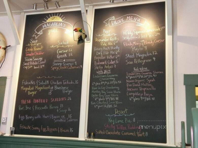 Magnolia's Grill - Lunenburg, NS menu_pic