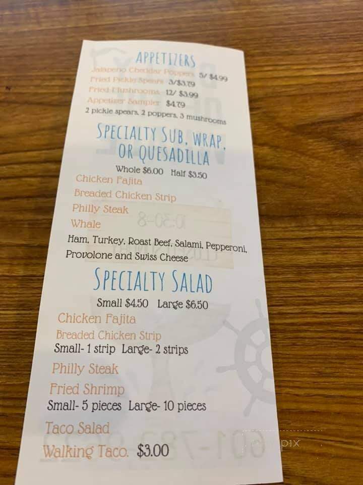 Belly Of The Whale Deli - Raleigh, MS menu_pic