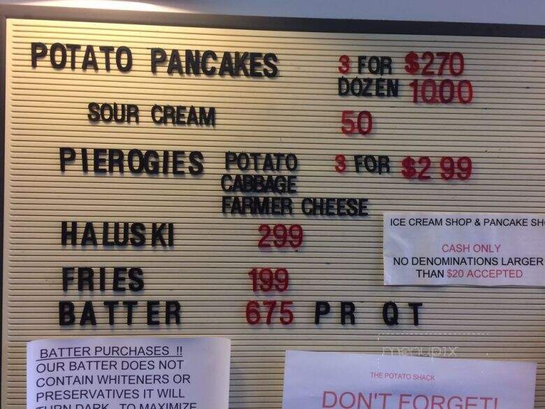 Potato Shack - Kingston, PA menu_pic
