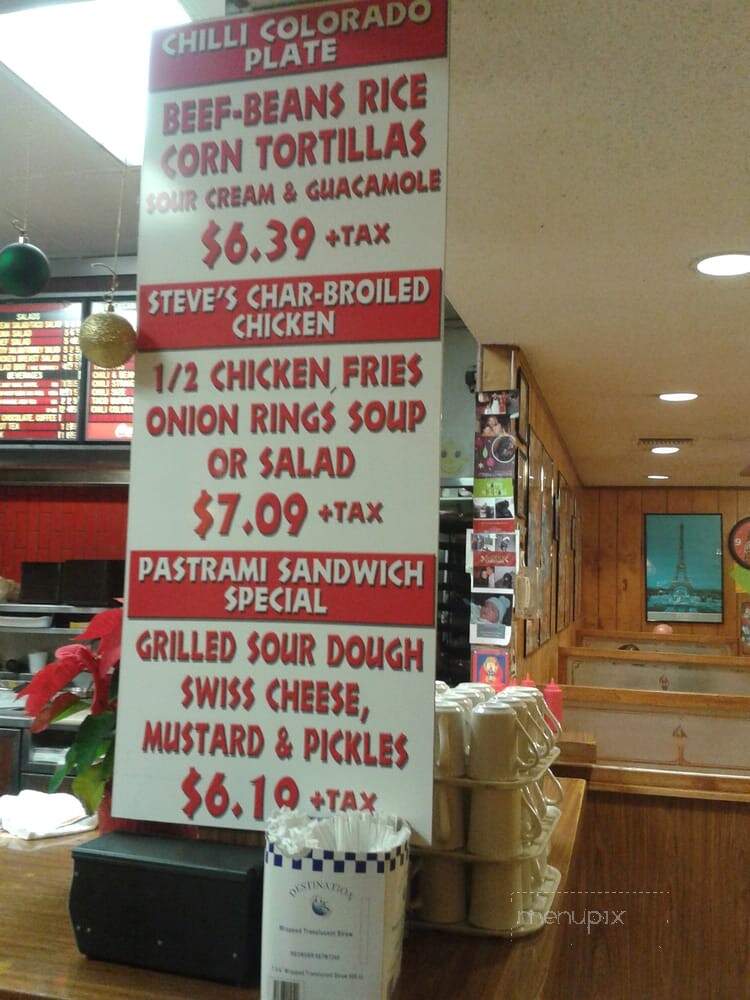 Steve's No 4 Charbroil - Huntington Beach, CA menu_pic