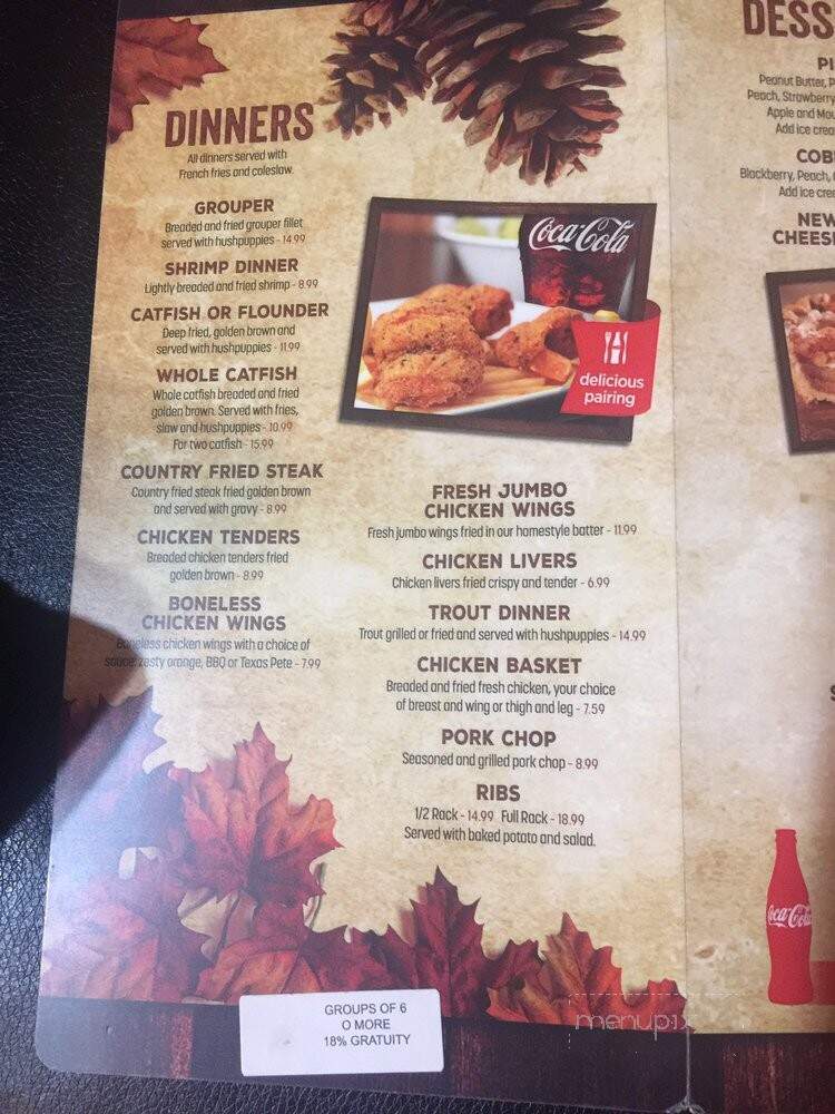 Paul's Family Restaurant - Cherokee, NC menu_pic