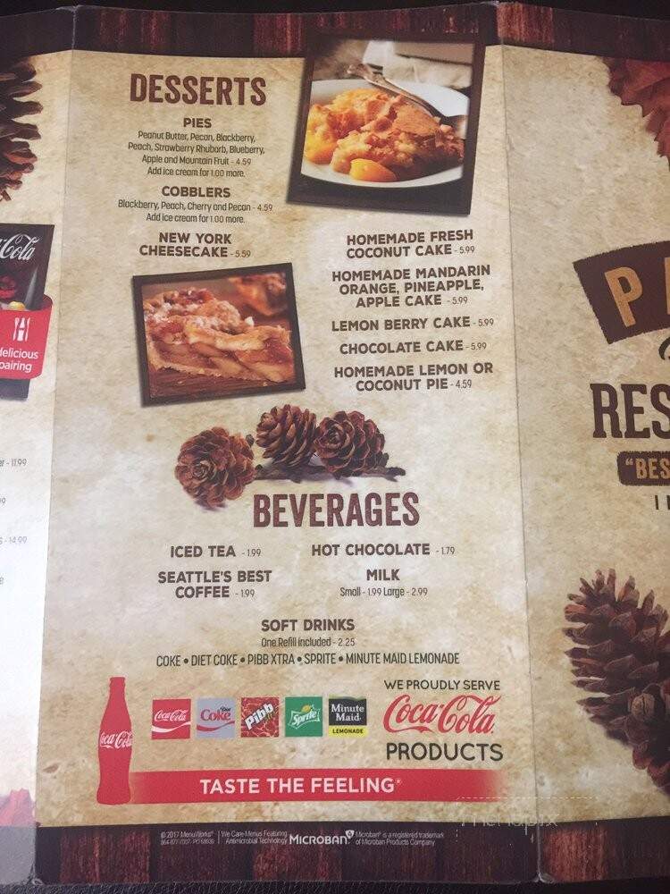 Paul's Family Restaurant - Cherokee, NC menu_pic