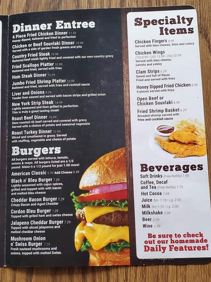 Rolling Hills Restaurant - Collins, NY menu_pic