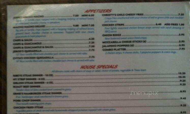 Lu's Main Street Cafe - Blanca, CO menu_pic