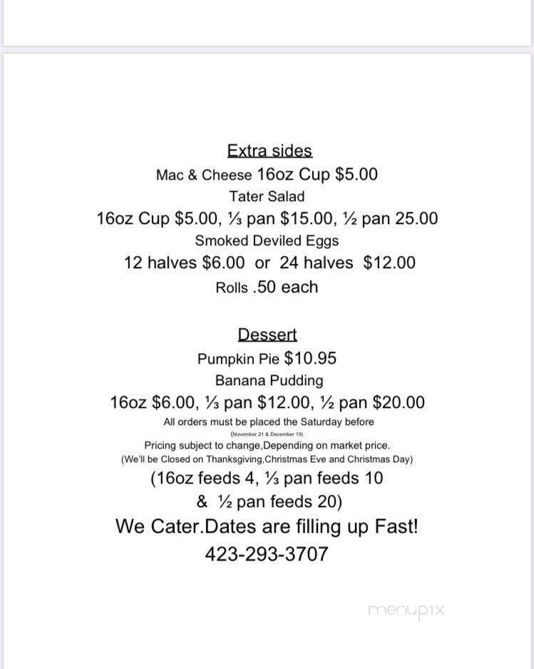 Big H BBQ - Rogersville, TN menu_pic