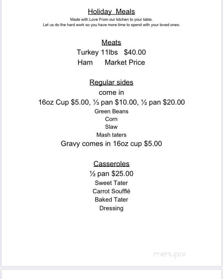 Big H BBQ - Rogersville, TN menu_pic
