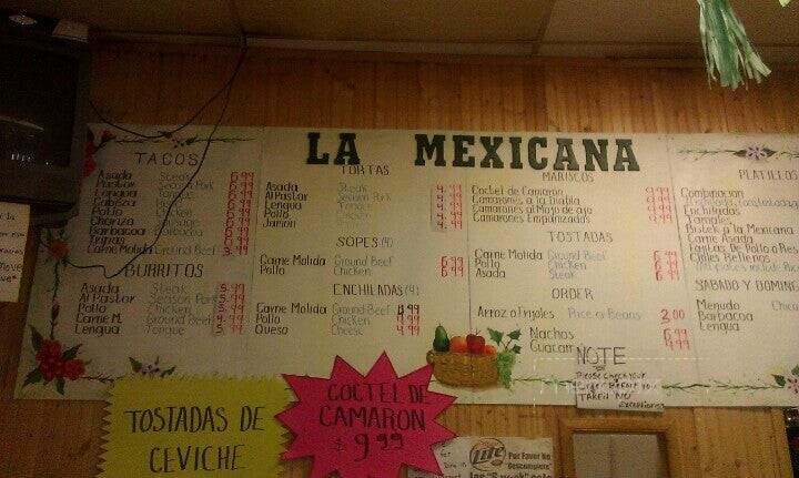 La Mexicana - Racine, WI menu_pic