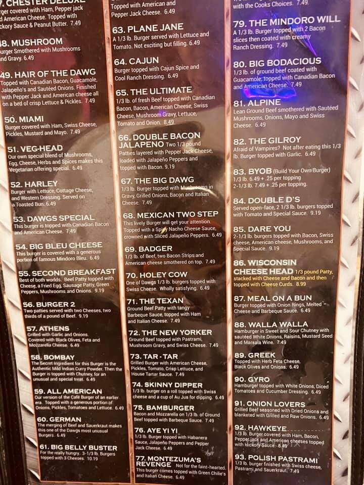 Top Dawgs - Mindoro, WI menu_pic