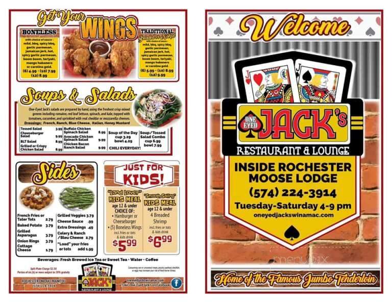 Moose Lodge Club and Dining - Rochester, IN menu_pic