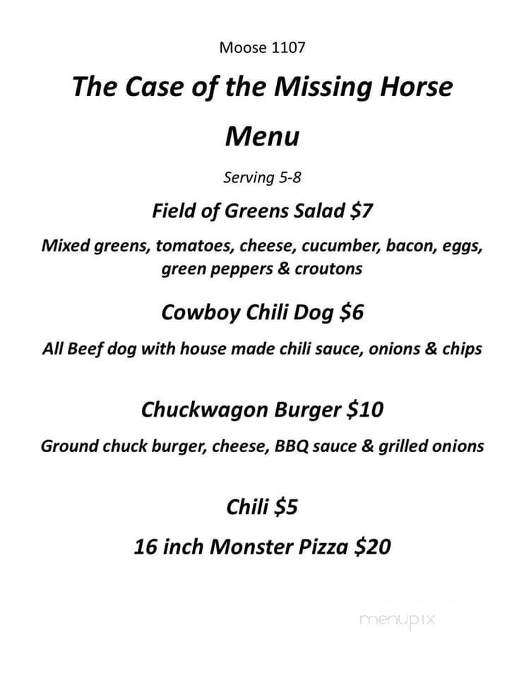 Moose Lodge Club and Dining - Rochester, IN menu_pic