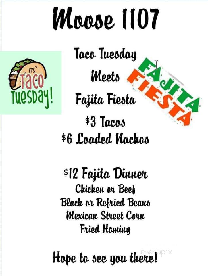 Moose Lodge Club and Dining - Rochester, IN menu_pic