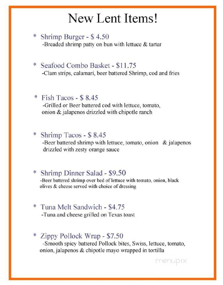Gopher Lanes Bar & Grill - Plainview, MN menu_pic