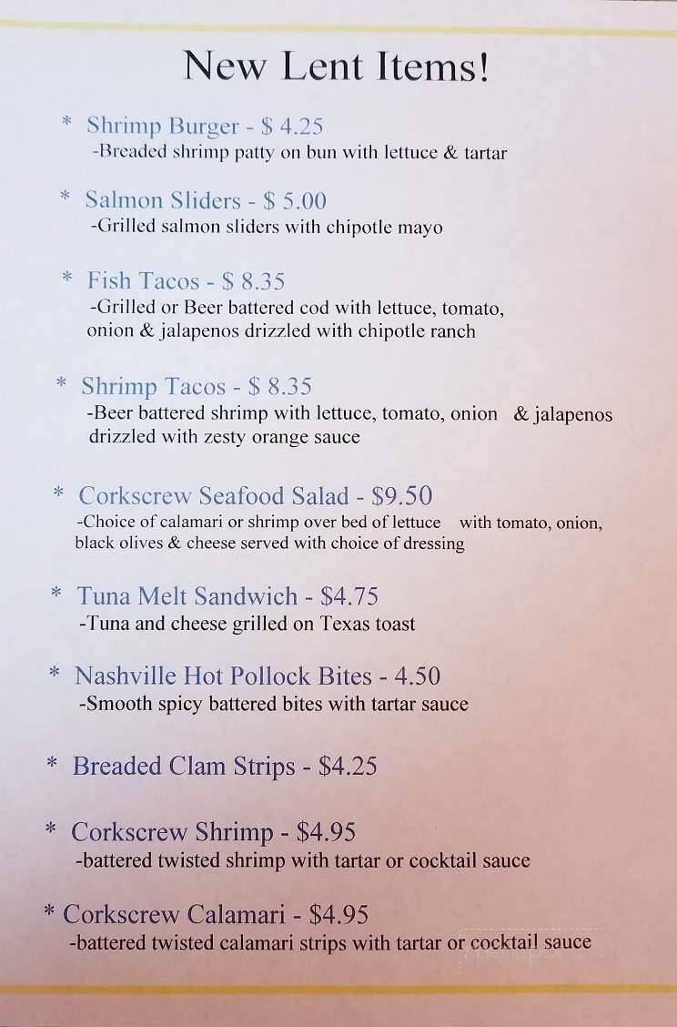 Gopher Lanes Bar & Grill - Plainview, MN menu_pic