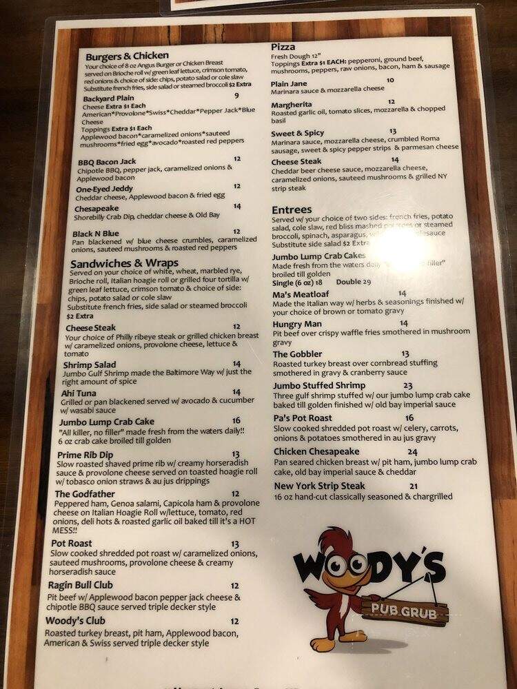 Woody's Pub Grub - Essex, MD