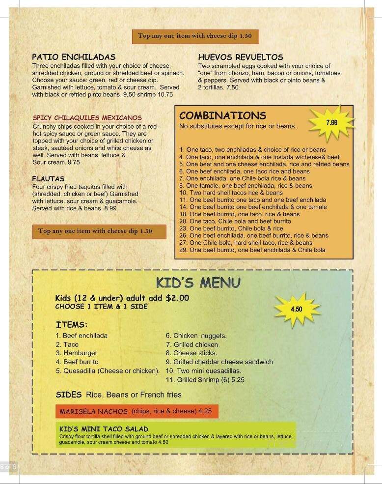 Patio Grill - Union City, TN menu_pic