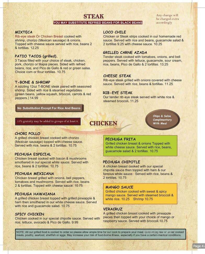 Patio Grill - Union City, TN menu_pic