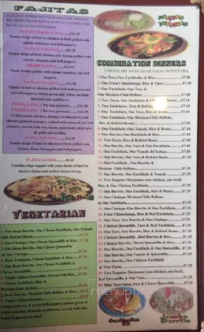 El San Jose Mexican Restaurant - New Philadelphia, OH menu_pic