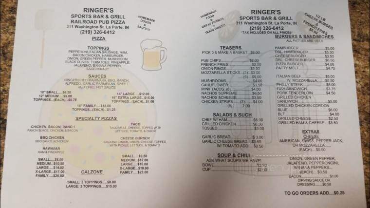 Ringers Sports Bar & Grill - La Porte, IN