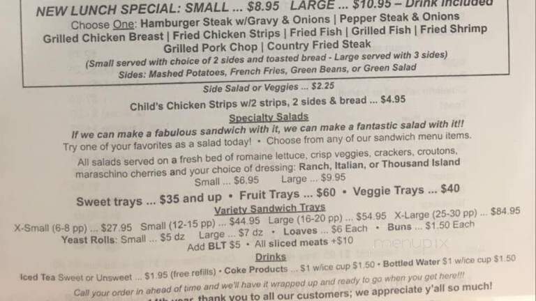 Jerrys Donut Shop - Vidalia, LA menu_pic