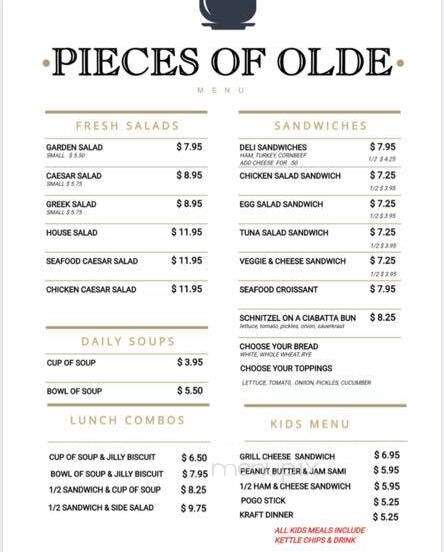 Pieces Of Olde - Elmvale, ON menu_pic