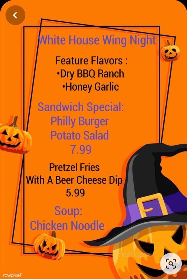 White House Restaurant - Meyersdale, PA menu_pic
