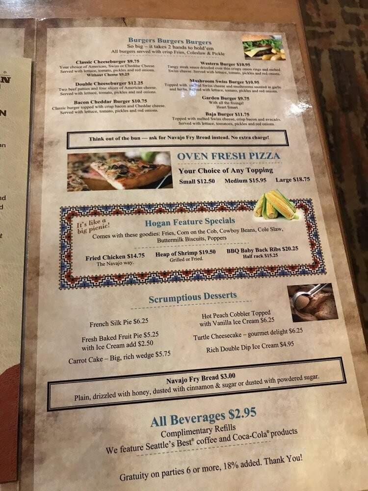 Hogan Family Restaurant - Tuba City, AZ menu_pic