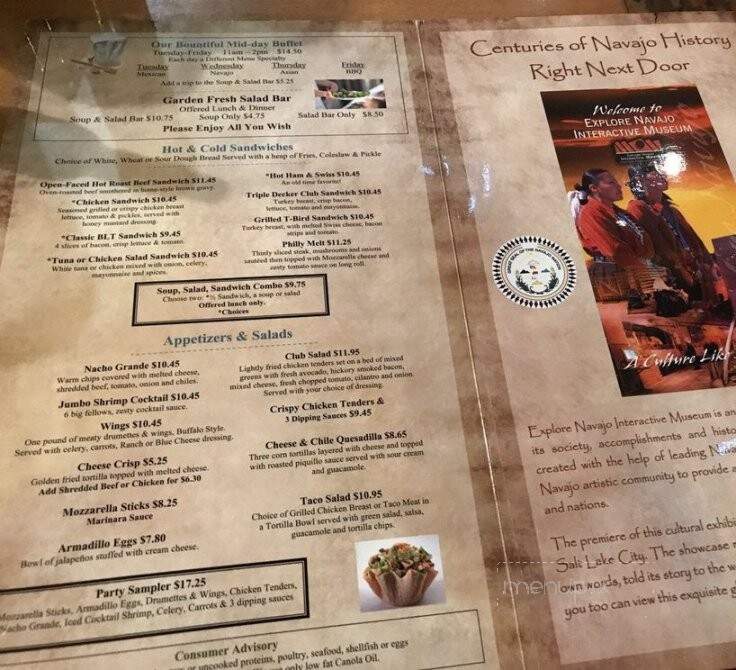 Hogan Family Restaurant - Tuba City, AZ menu_pic