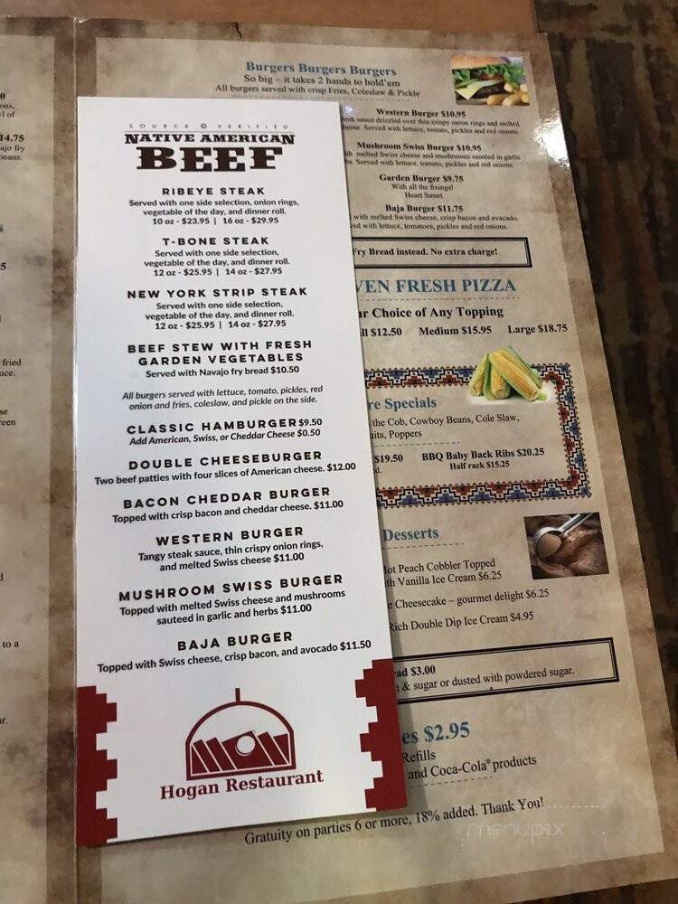 Hogan Family Restaurant - Tuba City, AZ menu_pic