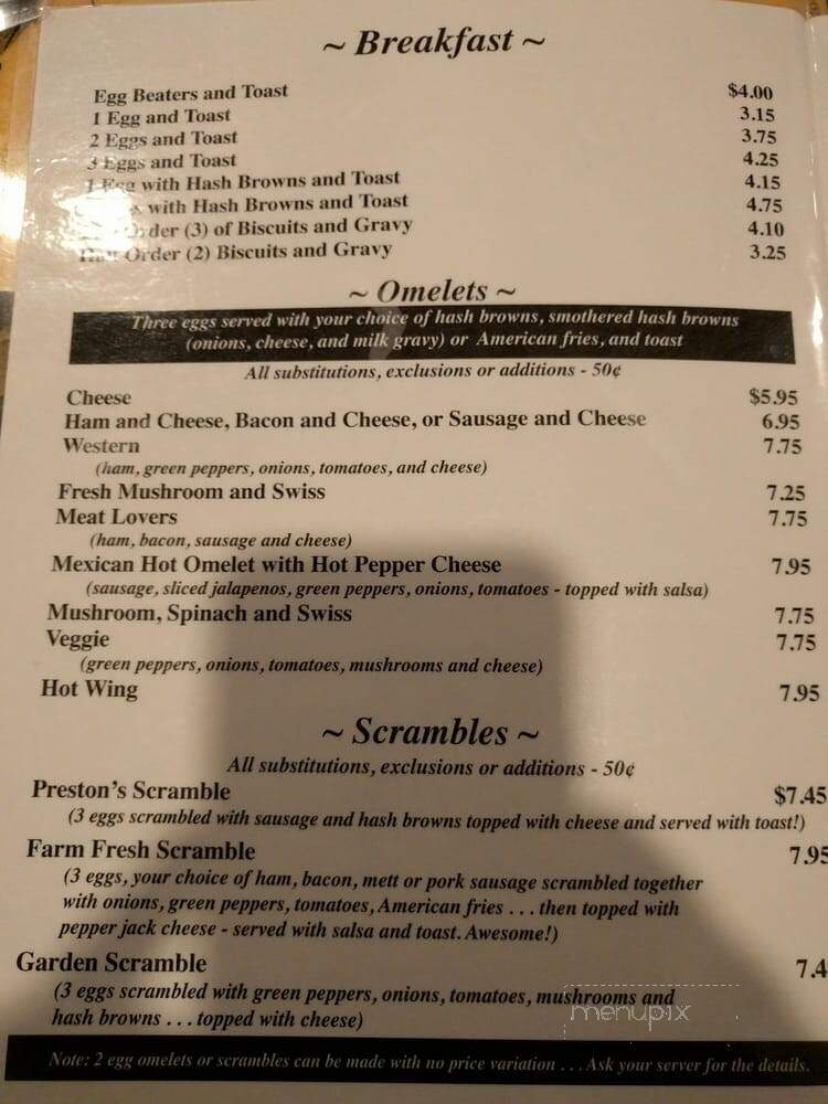 9th Street Cafe - Highland, IL menu_pic
