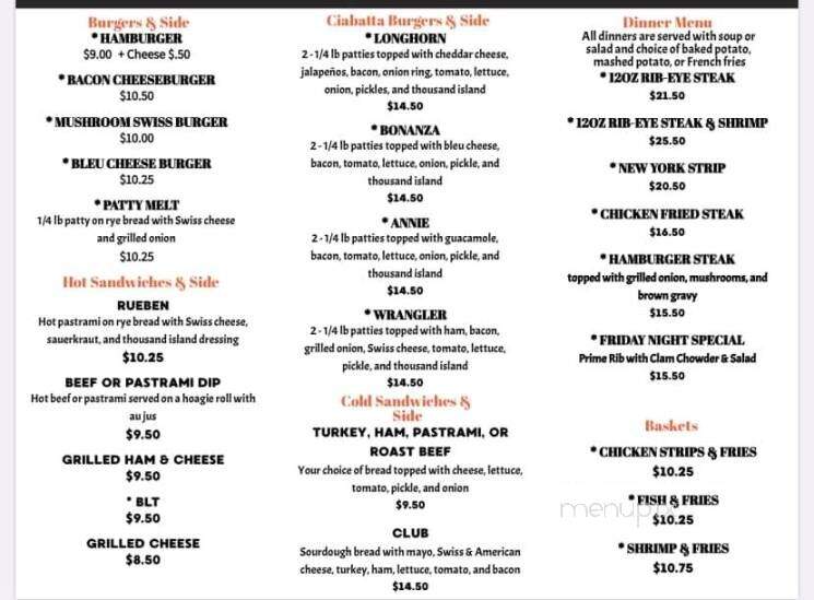 Longhorn Restaurant - Bonanza, OR menu_pic