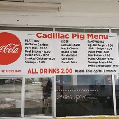 Cadillac Pig - Hattiesburg, MS menu_pic