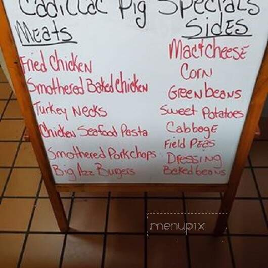 Cadillac Pig - Hattiesburg, MS menu_pic