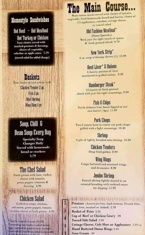 McPherson's Family Restaurant - Millington, MI menu_pic