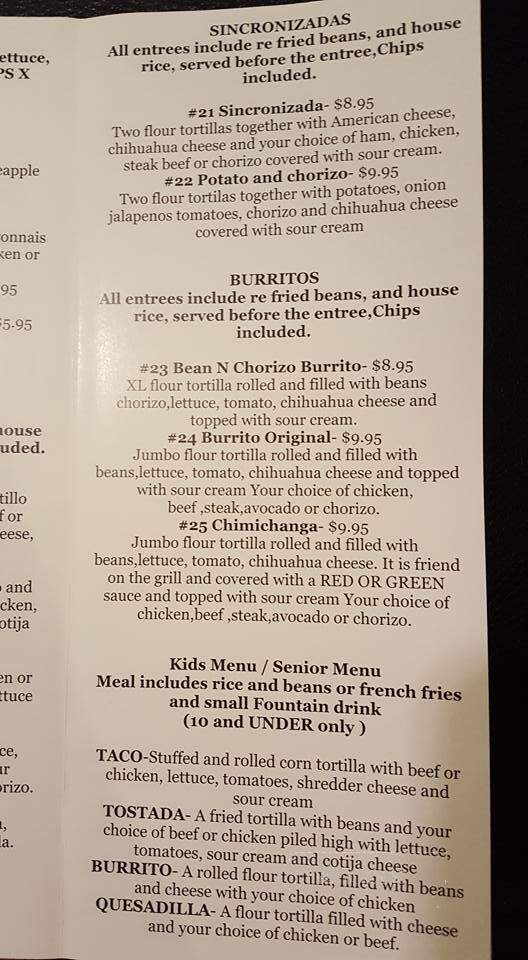 Salamandra Restaurant - Dixon, IL menu_pic