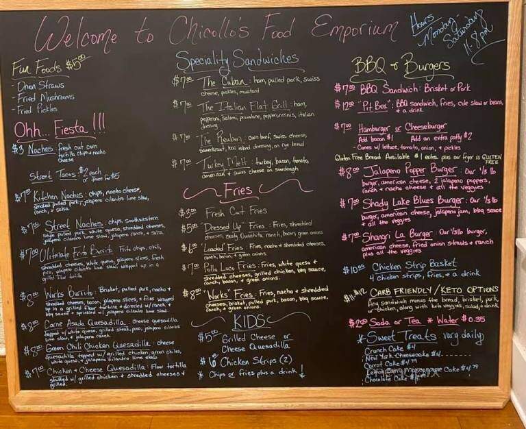 Chicollo's Food Emporium - Mena, AR menu_pic