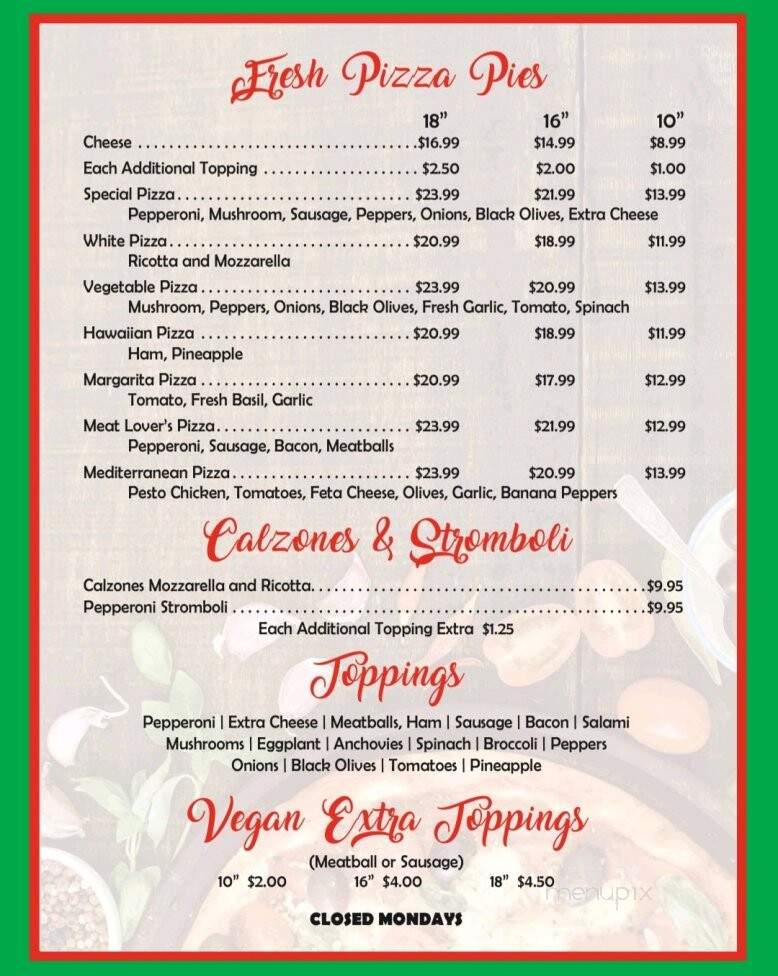 My Cousin Vinny's - Ormond Beach, FL menu_pic