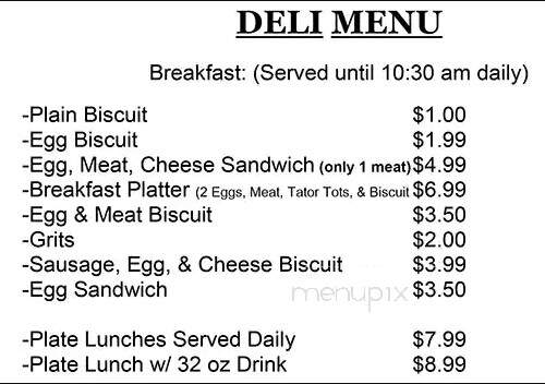 Diesi's Little Capitol - Breaux Bridge, LA menu_pic