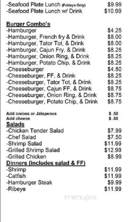 Diesi's Little Capitol - Breaux Bridge, LA menu_pic