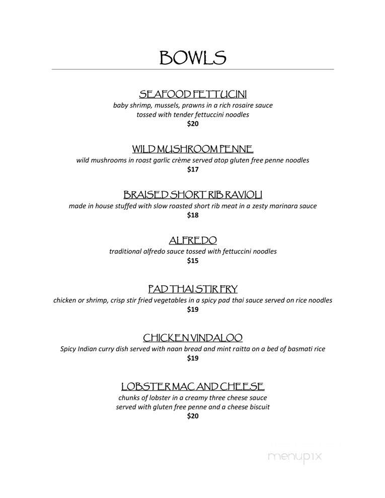 The Point Restaurant - Williams Lake, BC menu_pic
