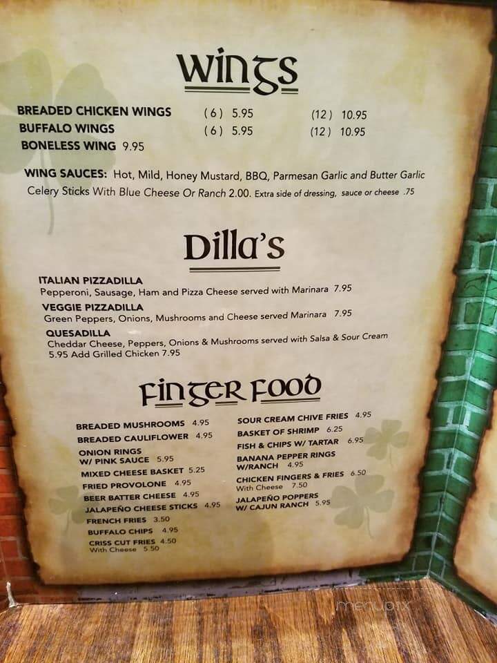 P J's Tavern - Cresson, PA menu_pic
