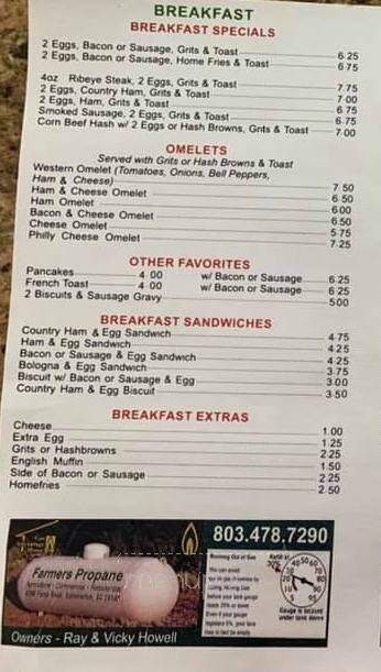 J & E Superette - Manning, SC menu_pic
