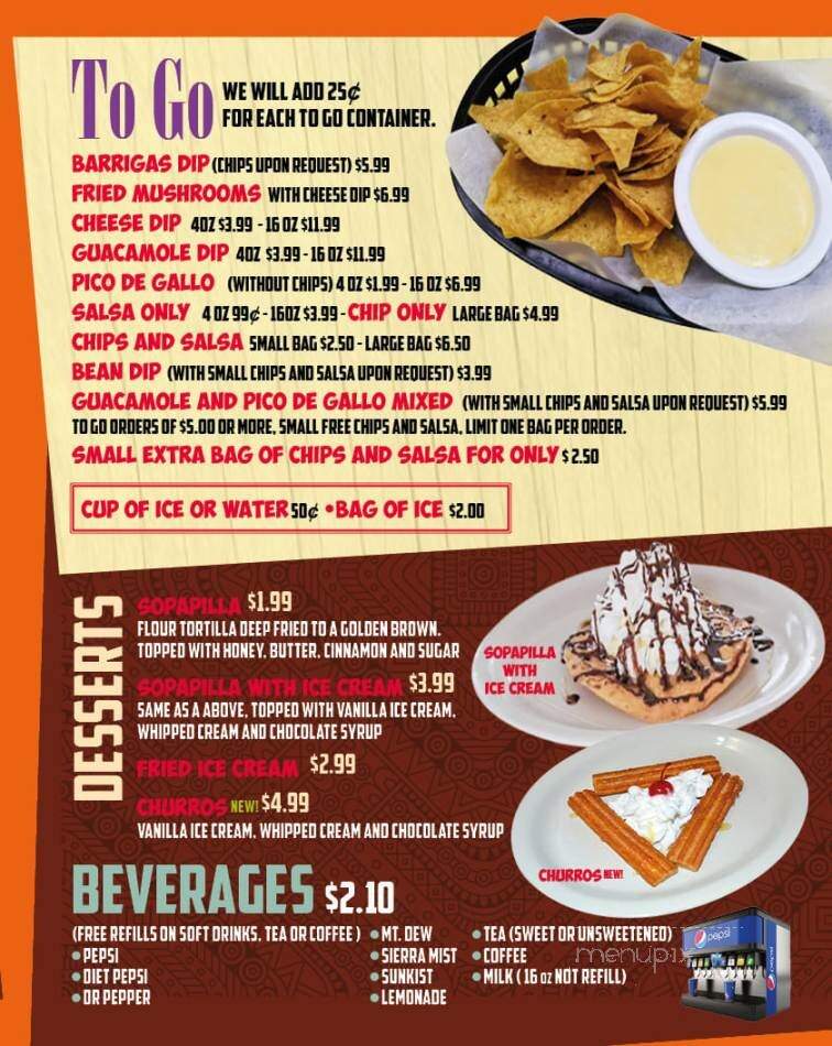 Barrigao Grill - Reform, AL menu_pic