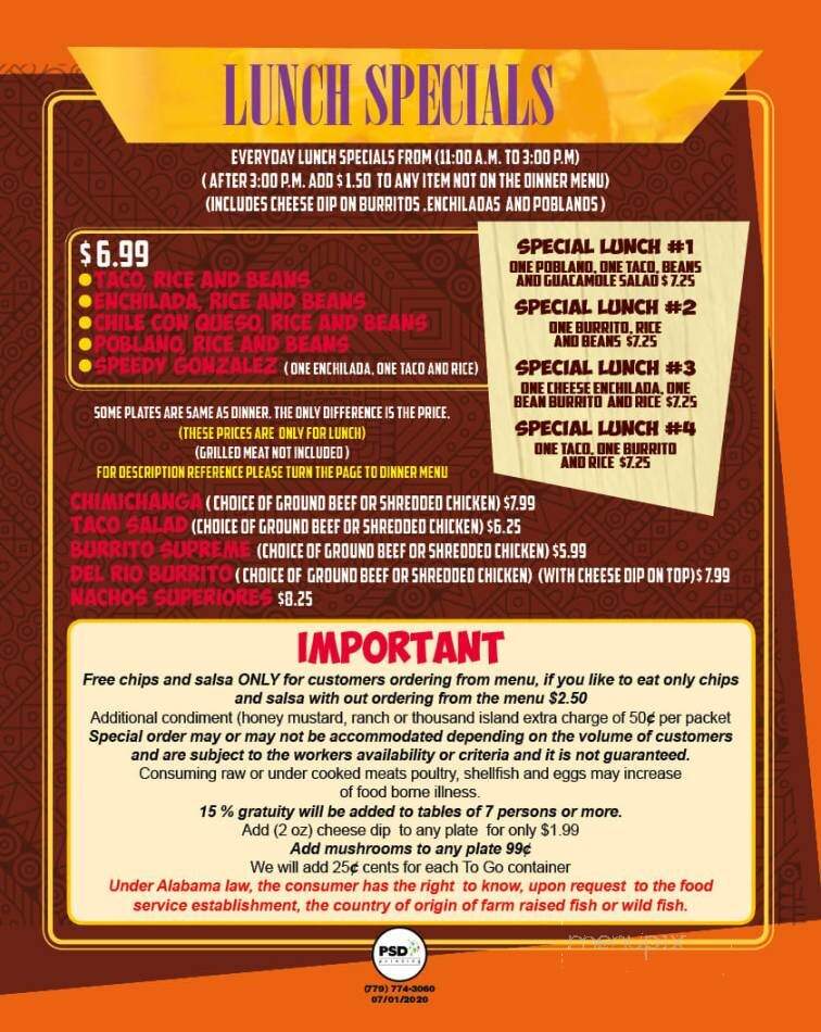 Barrigao Grill - Reform, AL menu_pic