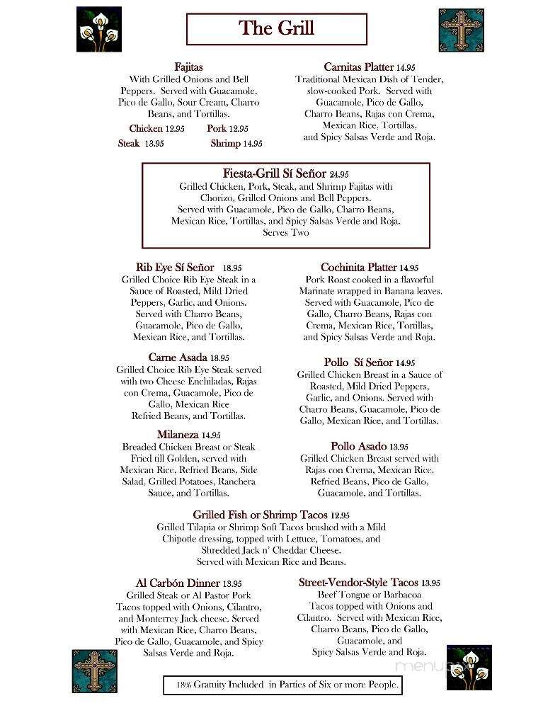 Si Senor - Morgan City, LA menu_pic
